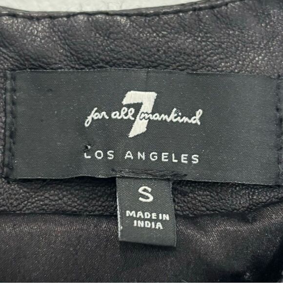 7 FOR ALL MANKIND Black Leather Mini Dress - Picture 5 of 5